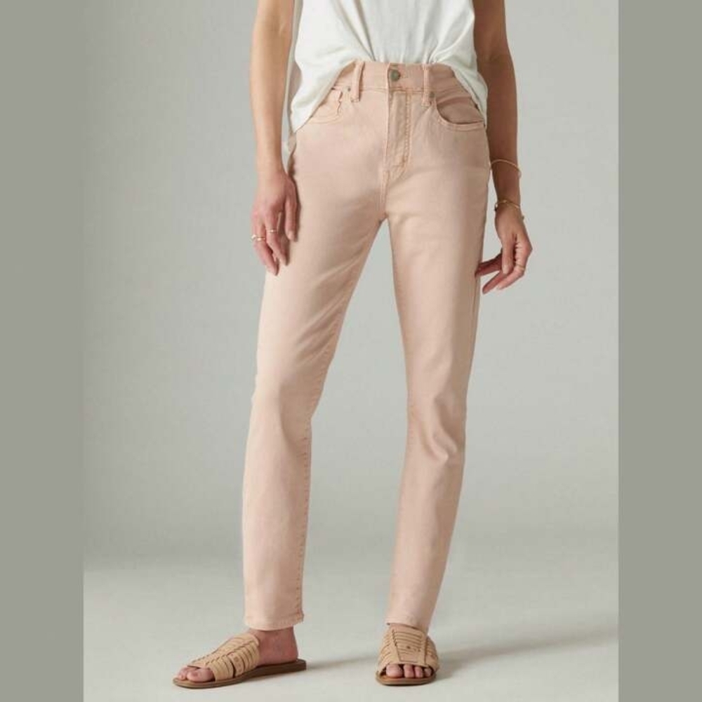 ⭐ HOST PICK ⭐ Lucky Brand Bridgette High Rise Skinny Peach Jeans Size 4/27